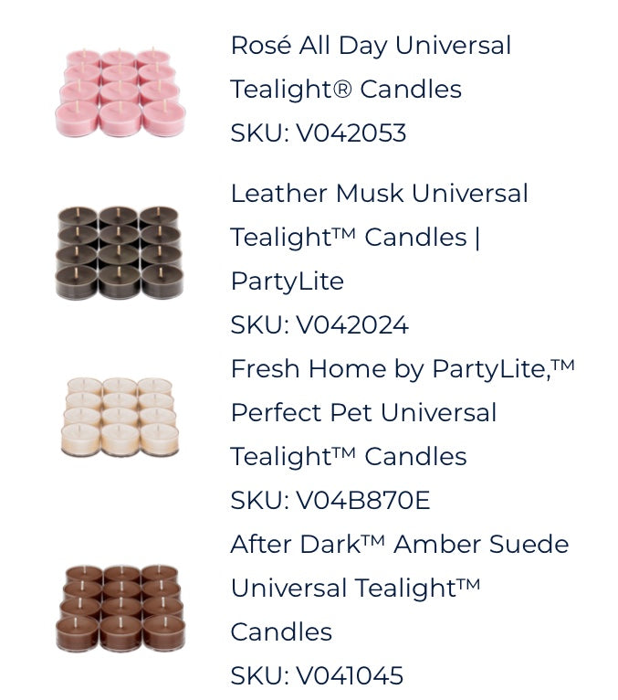 Partylite Tealight candles (12 pack)
