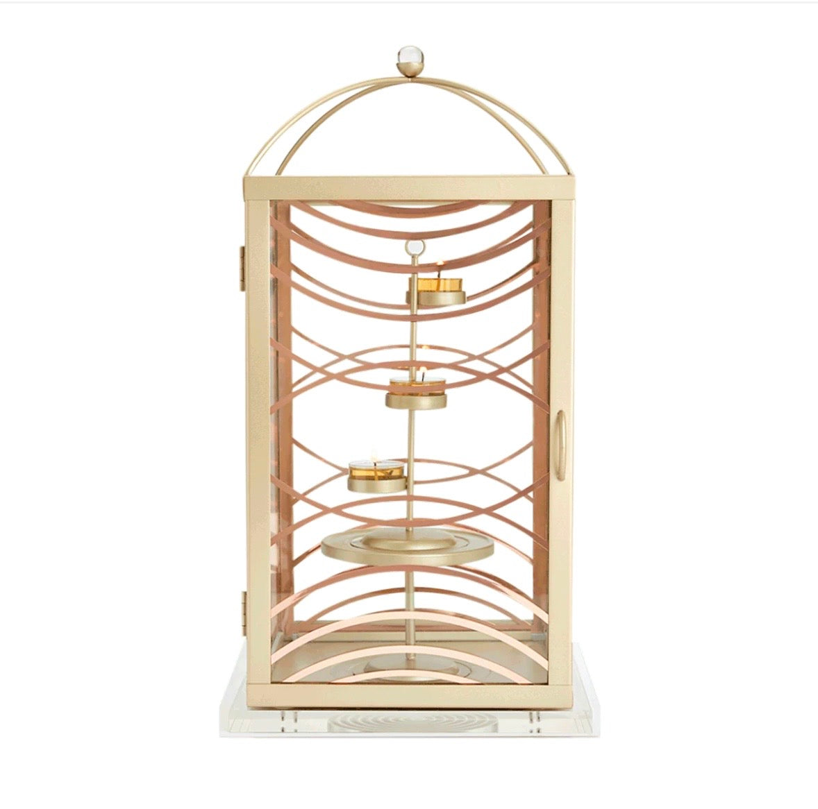 PartyLite Curbed Lines Lantern Large