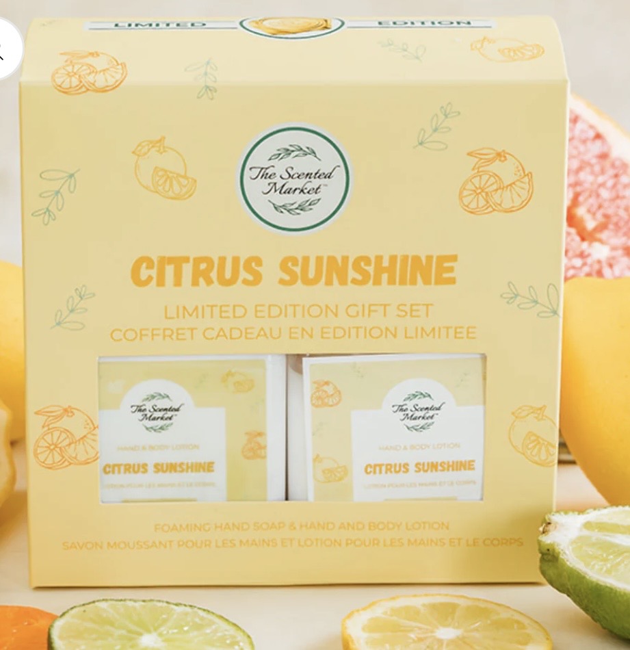 The Scented Market Citrus Sunshine Soap and Lotion Set