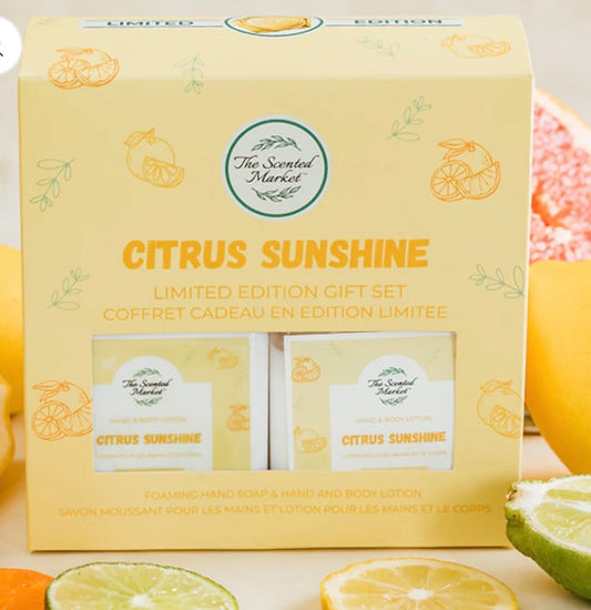 The Scented Market Citrus Sunshine Soap and Lotion Set