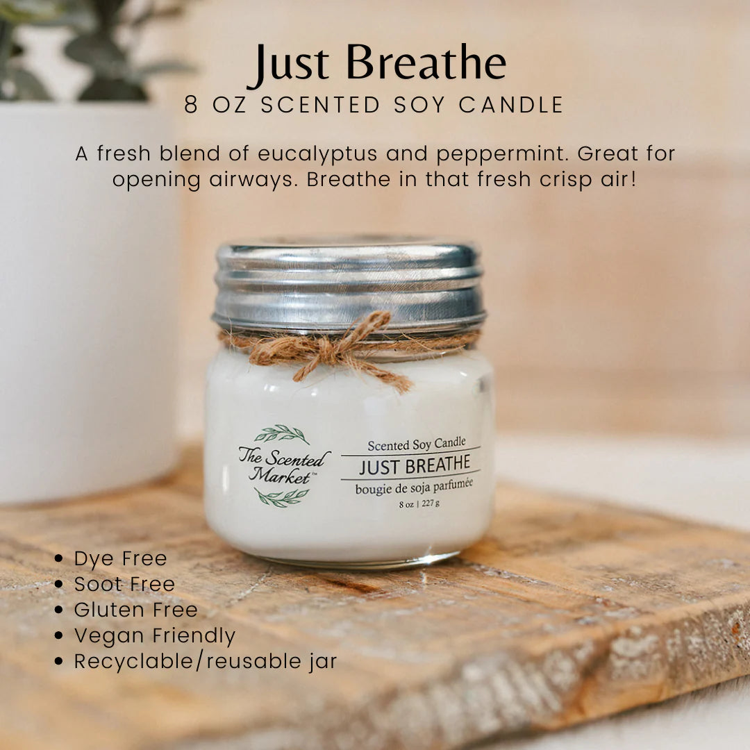 The Scented Market Soy Candle Just Breathe