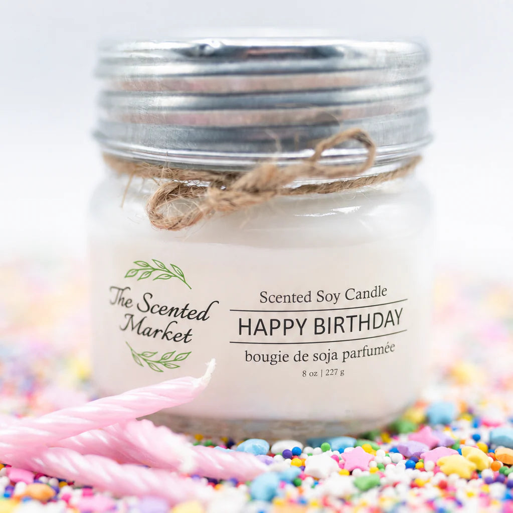 The Scented Market Soy Candle Happy Birthday 8 oz