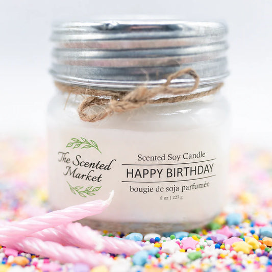 The Scented Market Soy Candle Happy Birthday 8 oz